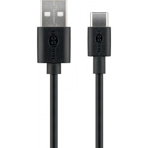 Goobay | USB-C cable | Male | 4 pin USB Type A | Male | Black | 24 pin USB-C | 3 m